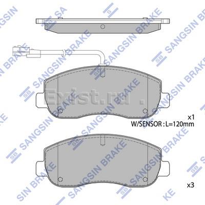Колодки тормозные передние дисковые Master III/Nissan NV400 11>/Opel Movano 10> SANGSIN SP1969
