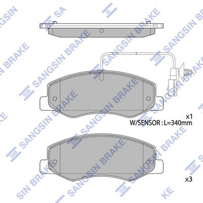Колодки тормозные задние дисковые (спарка/задний привод) Master III 10>/Nissan NV400 11> SP1970