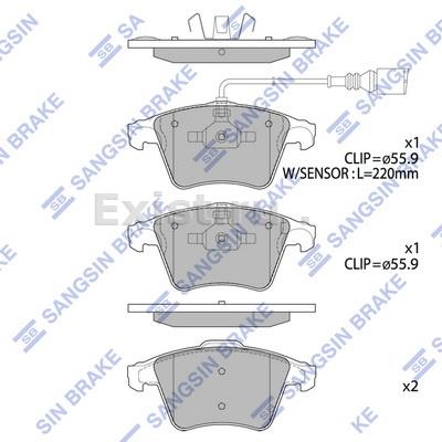 Колодки тормозные передние дисковые VW T5/Multivan 2.0i/3.2i/1.9TDi/2.5TDi 03> HI-Q SP1979