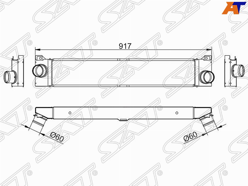 Интеркулер Boxer 3/Jumper 3 2.2.2/Ducato(250) 2.3/3.0 06> SAT ST0384K1