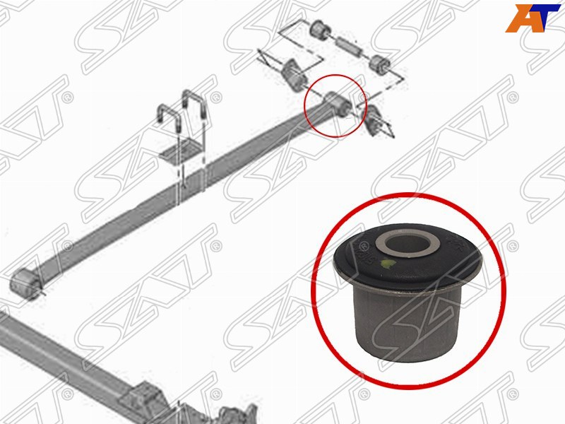 Втулка рессоры задняя двойная металл Ducato(250/290)/Jumper 3/Boxer 3 SAT ST5102EYRR