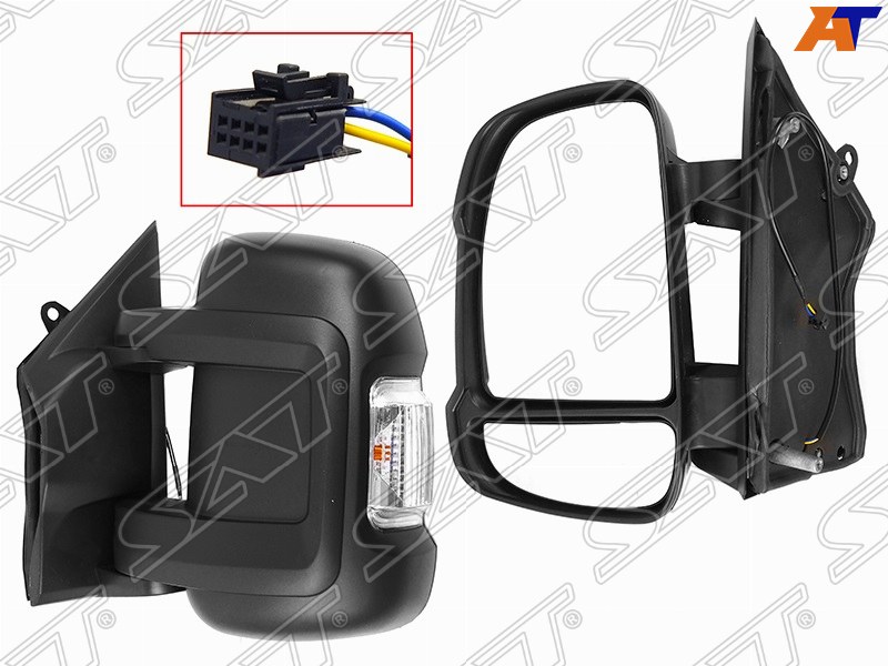 Зеркало LH (механическое/поворот/2конт) Ducato/Boxer/Jumper 06-  SAT STFT769402