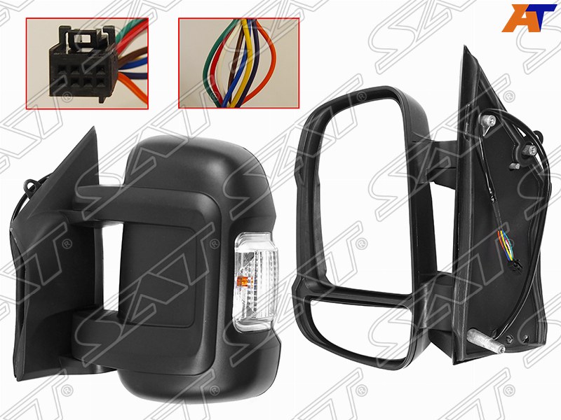 Зеркало левое электропривод Ducato(250/290)/ Boxer 3/Jumper 3 06- (контакт 8) SAT STFT76940B2
