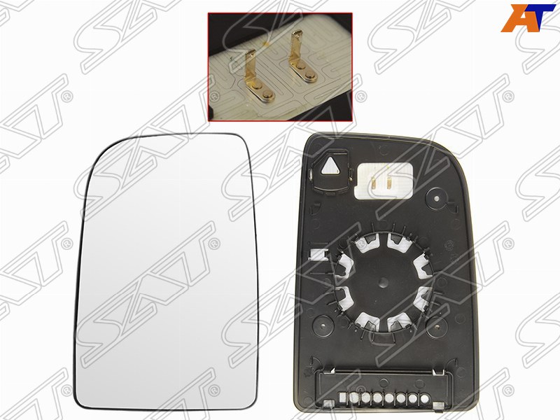 Стекло зеркала левое верхнее (с подогревом) MB Sprinter 06>/VW Crafter 06> SAT STMDS2940G2