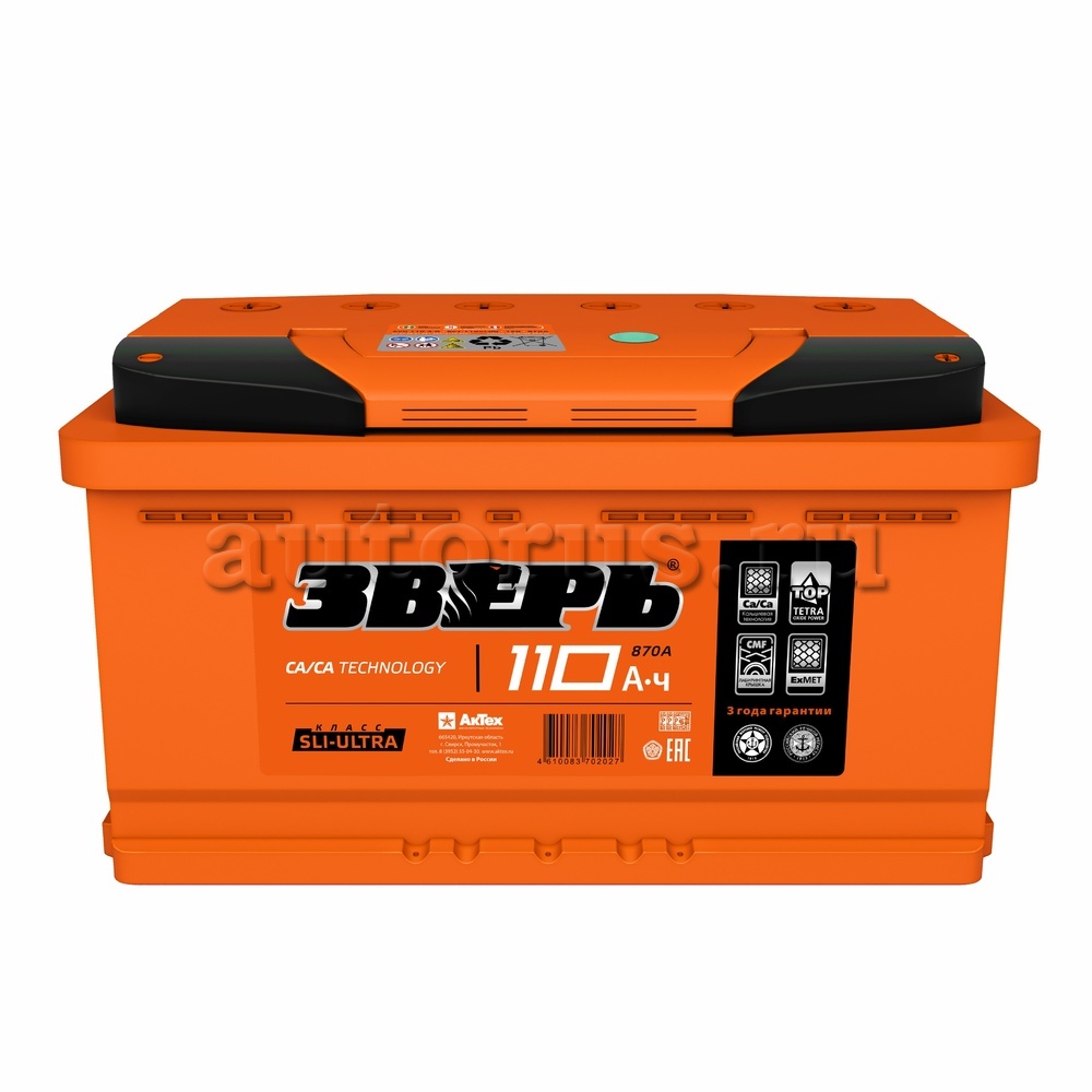 Батарея аккумуляторная 100А/ч 850А 33В обратная поляр. стандартные (Европа) клеммы ЗВЕРЬ ZVK1003R